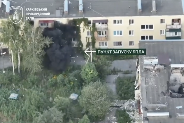 Ювелирная работа: на Слобожанщине пограничники уничтожили склад горючего, пункт запуска БПЛА и три позиции оккупантов. Видео