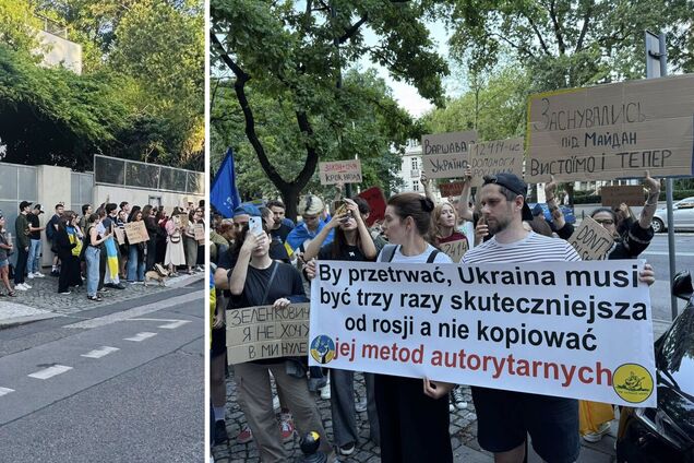 Украинцы в Варшаве и Праге также вышли на протест против закона о НАБУ и САП. Фото и видео