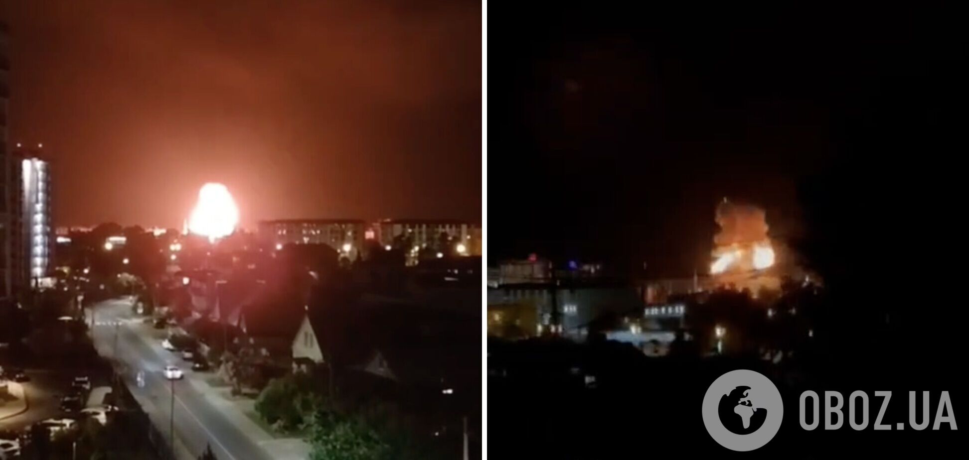 В Сочи прогремели взрывы: поражена нефтебаза, вспыхнул пожар. Видео