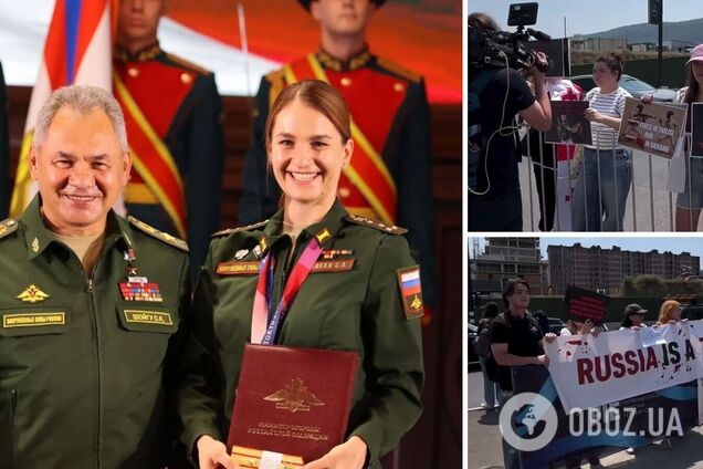 'Россия – страна-террорист'. В Тбилиси устроили протест против сборной РФ на чемпионате мира по фехтованию. Видео