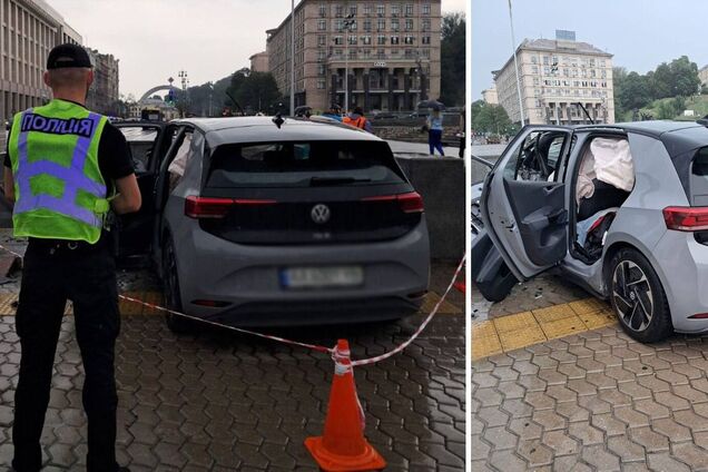 У Києві легковик ледь не влетів у підземний перехід на Майдані Незалежності: є постраждалий. Подробиці, фото та відео