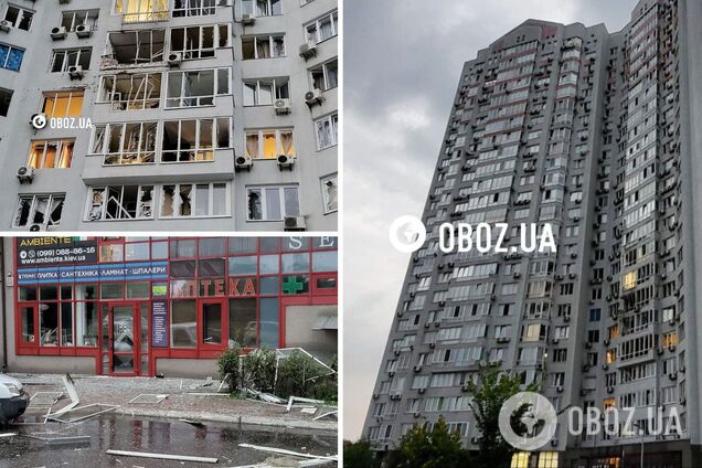 Полицейские транспортировали раненых и эвакуировали людей: первые минуты после удара РФ по дому в Киеве. Видео