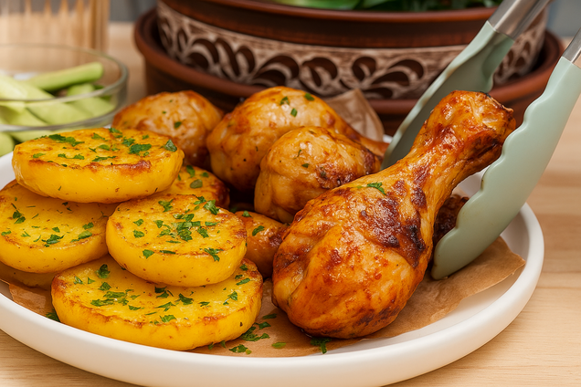 Вкусный молодой картофель с курицей на обед: рецепт на скорую руку