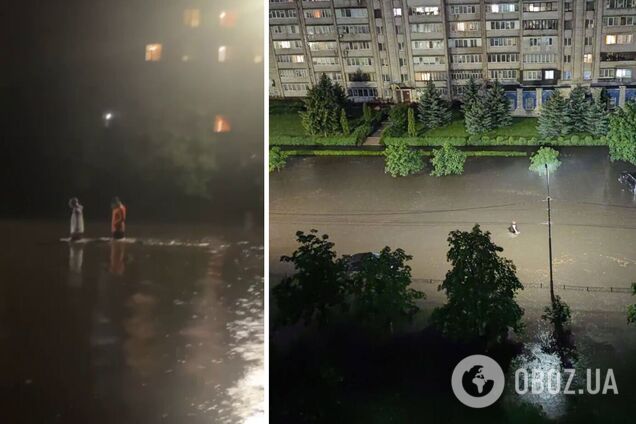Выбраться можно только вплавь: ливень затопил целый город на Хмельнитчине. Фото и видео