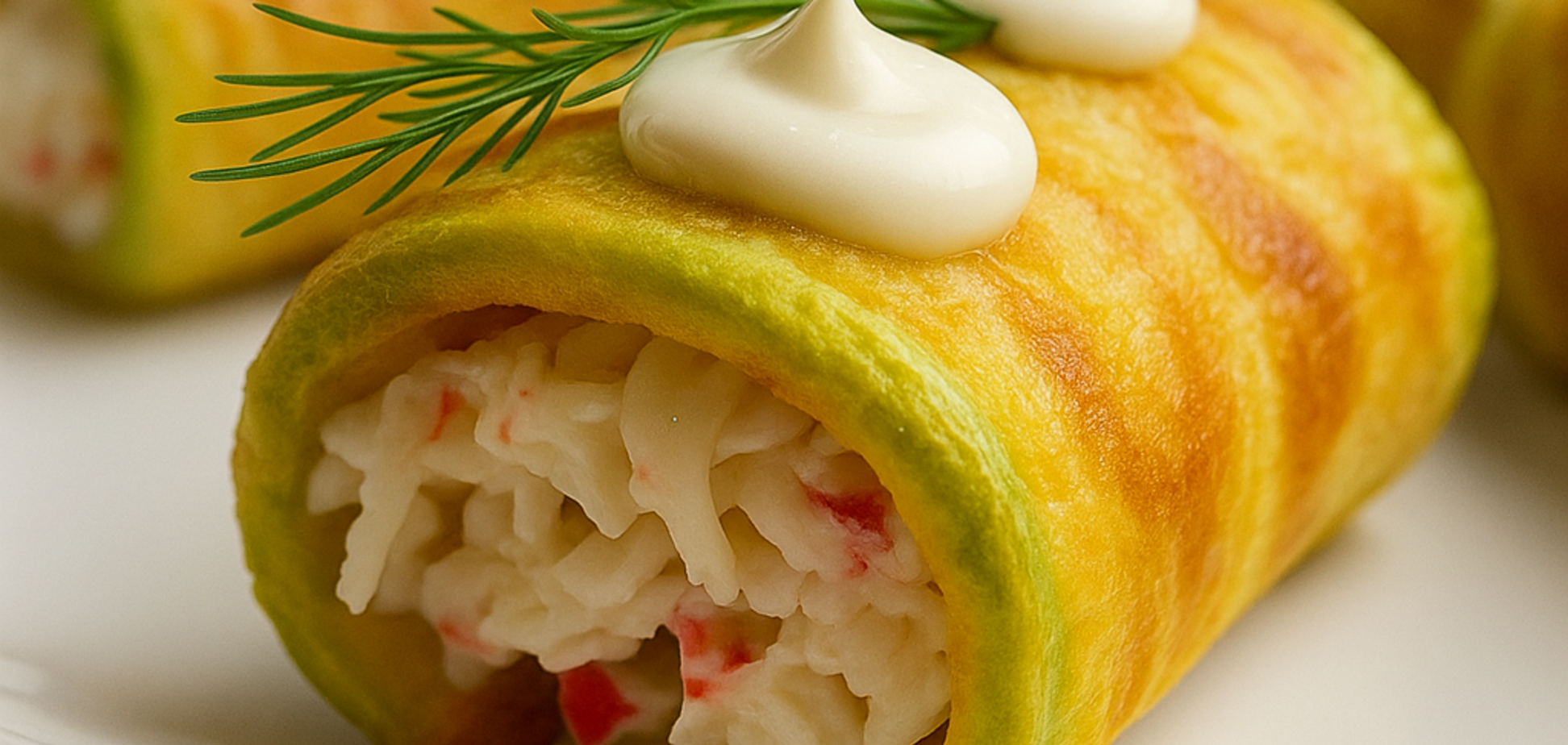 Вкусные кабачковые рулетики с крабовой начинкой: как приготовить беспроигрышную летнюю закуску