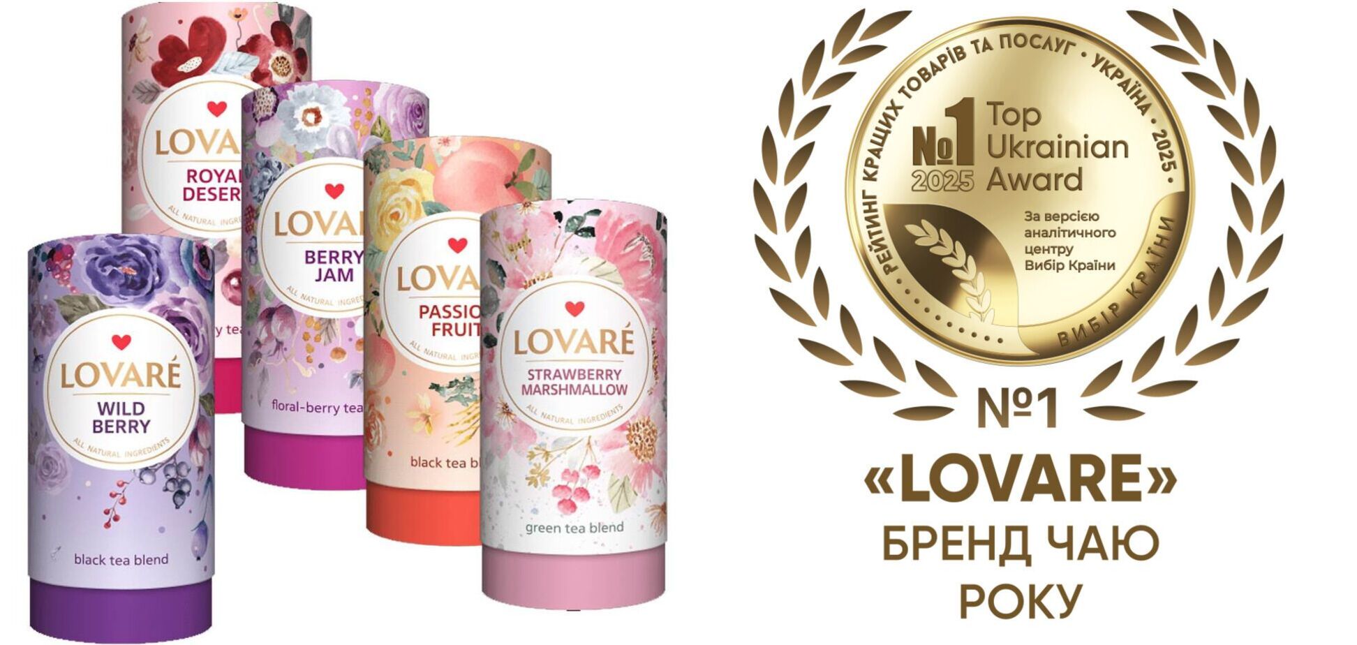 LOVARE признан чайным брендом Украины 2025 года