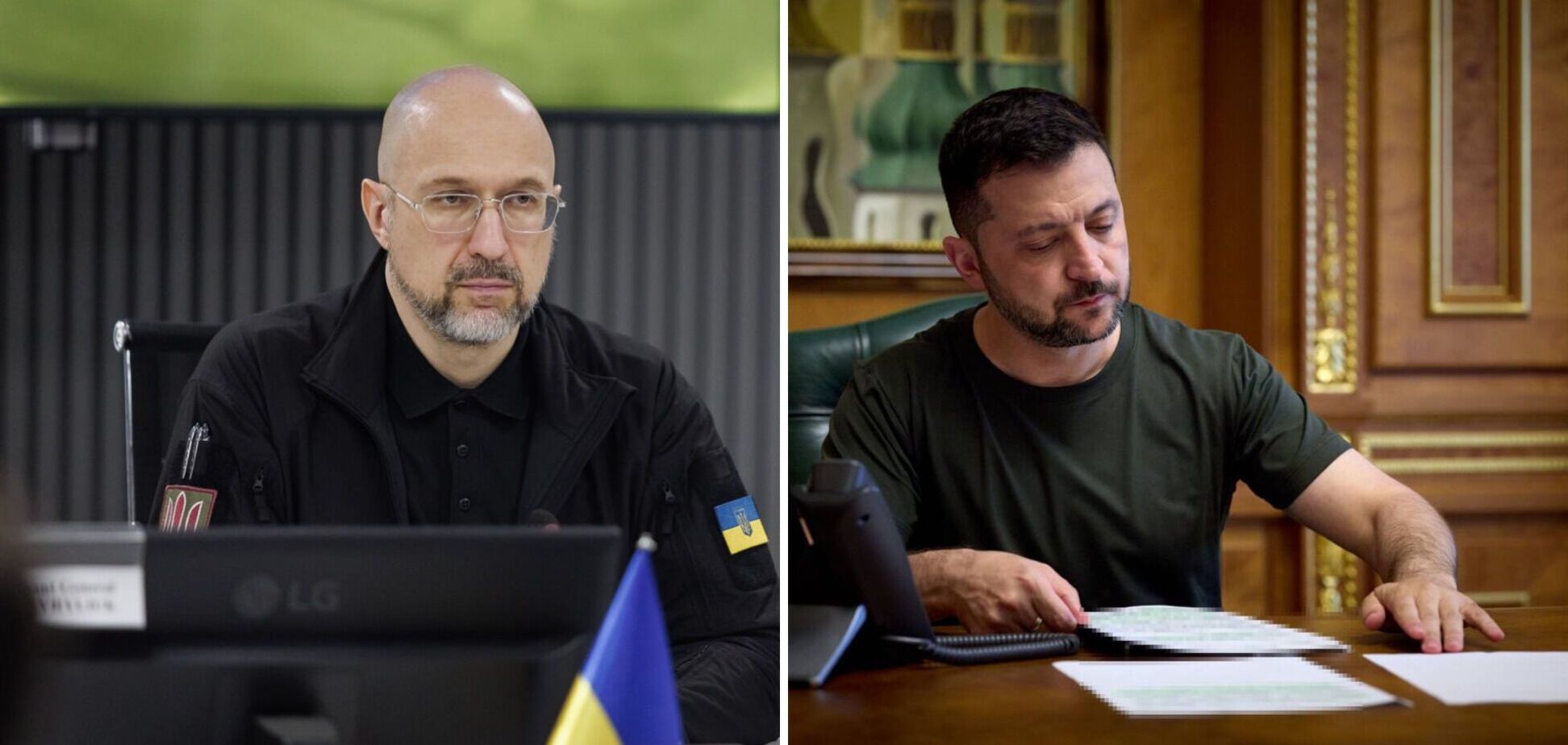 Министр обороны Денис Шмыгаль и президент Владимир Зеленский. Иллюстрация