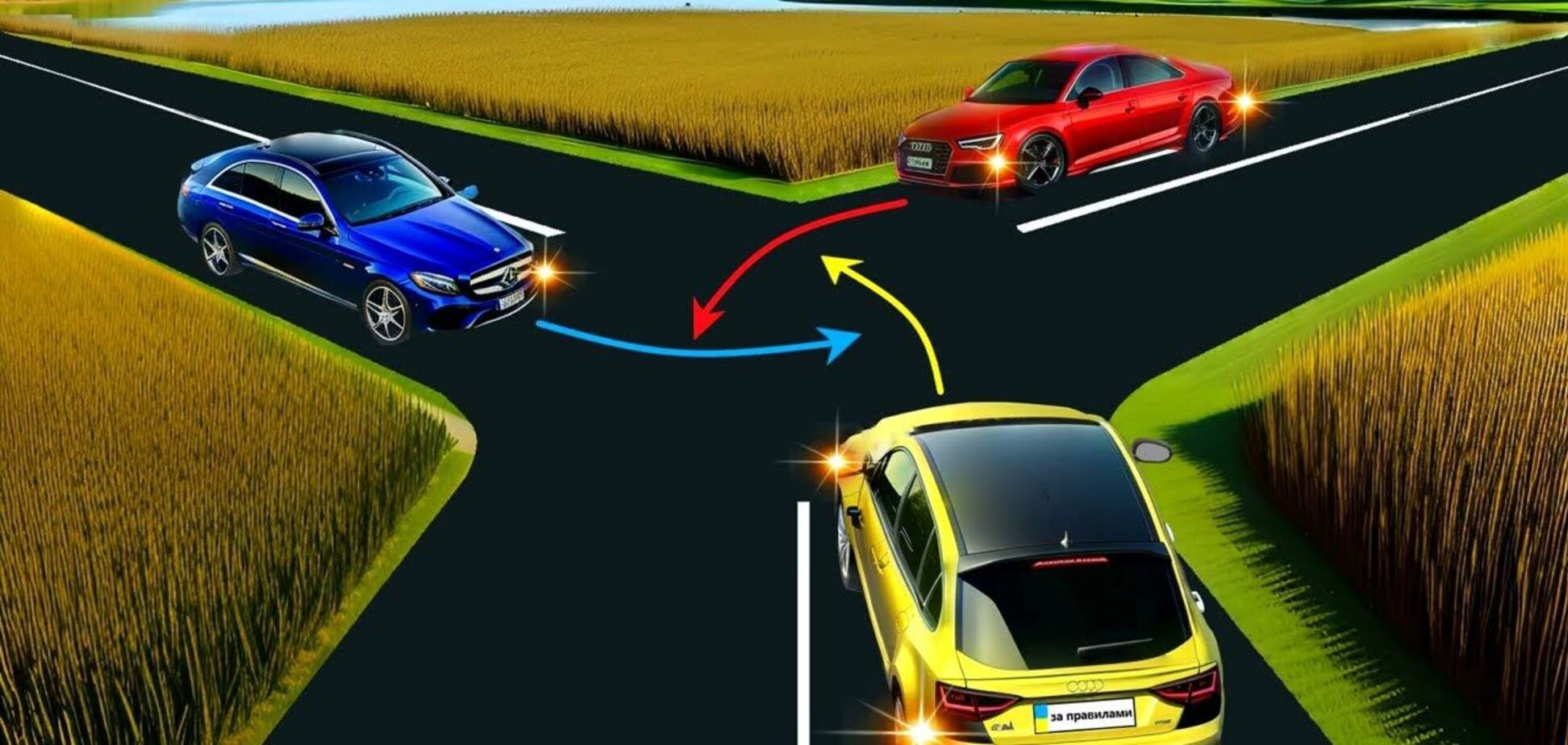 Як правильно роз’їхатися? Тест для водіїв