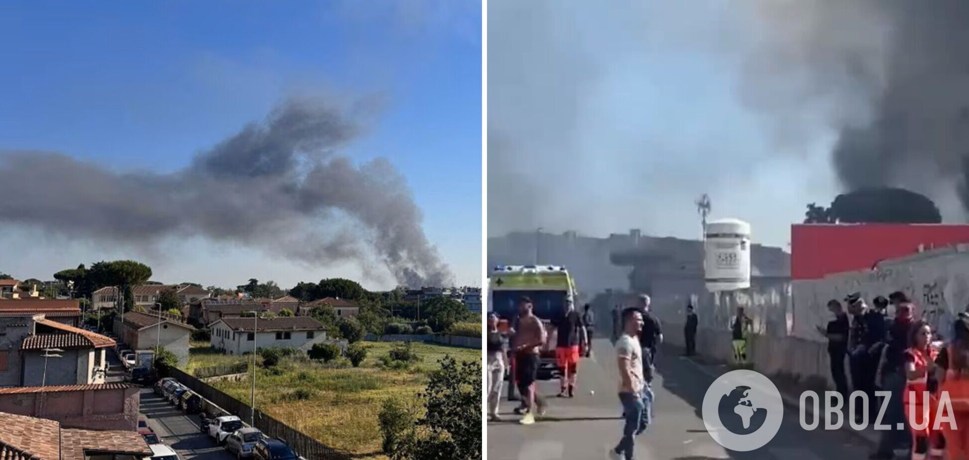 В Риме прогремели мощные взрывы на АЗС: поднялся густой столб дыма, 45 пострадавших. Фото и видео