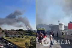 В Риме прогремели мощные взрывы на АЗС: поднялся густой столб дыма, 45 пострадавших. Фото и видео