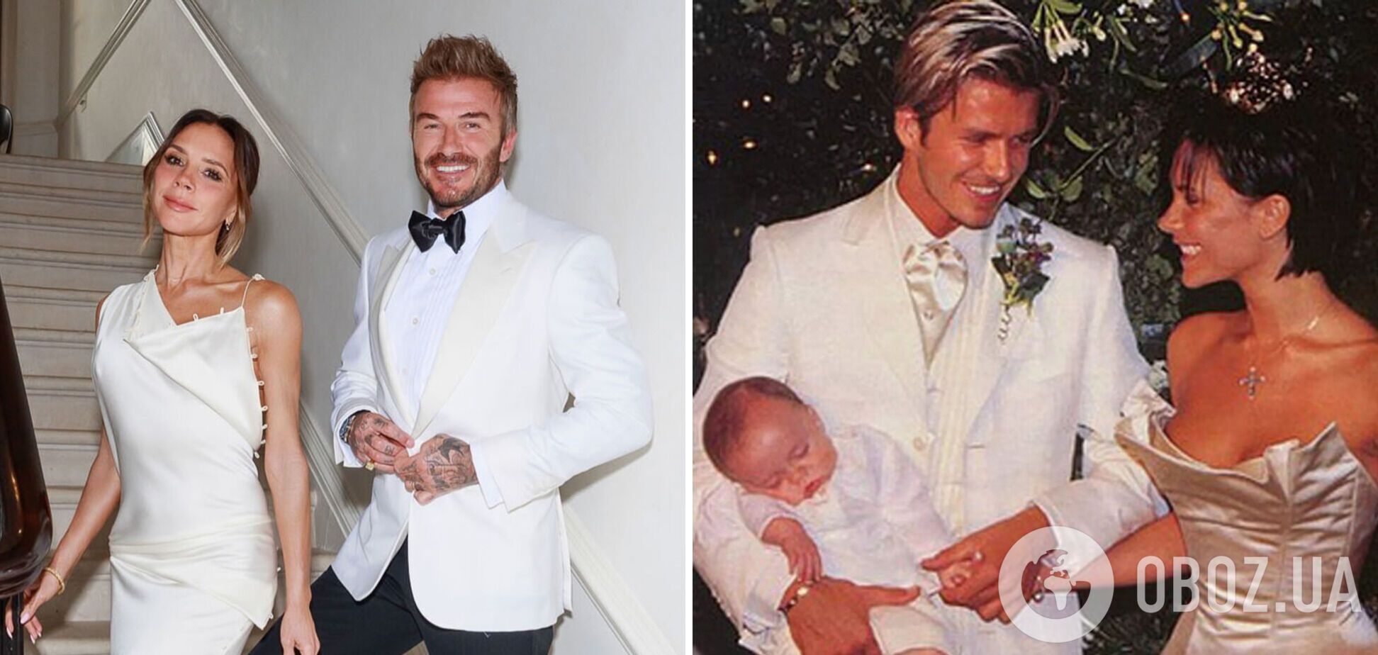 'Пожалуйста, оставайтесь вместе всегда'. Дэвид и Виктория Бекхэмы растрогали сеть фото на 26-ю годовщину свадьбы