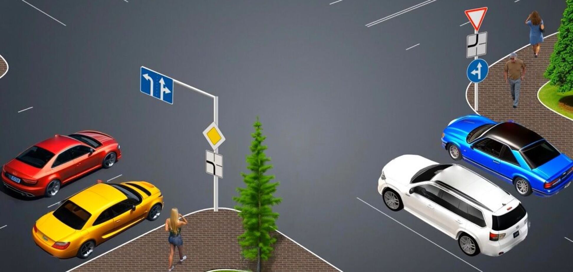 Хто може проїхати лише в одному напрямку? Заплутане завдання з ПДР