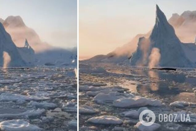 Украинские полярники показали выход в океан вблизи острова Галиндез в Антарктиде. Видео