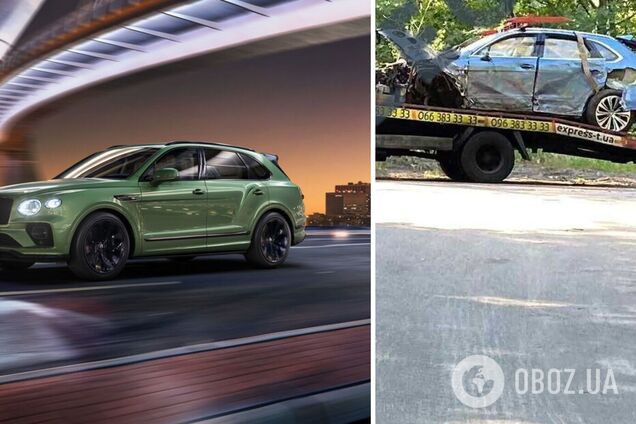 В Киеве владелец люксового Bentley Bentayga разбил его через день после покупки. Фото