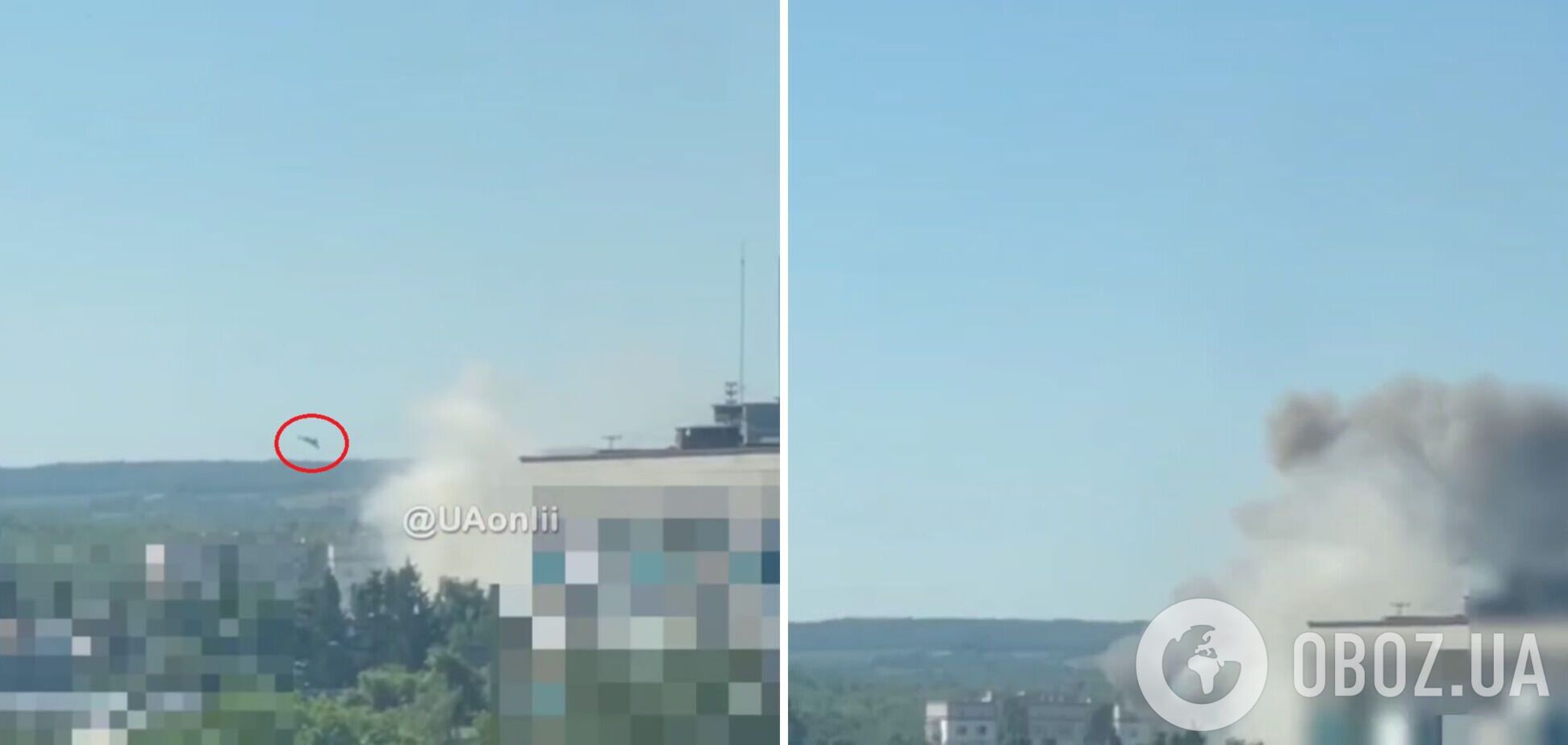 У мережі показали момент прильоту БПЛА по будівлі ТЦК у Кременчуці