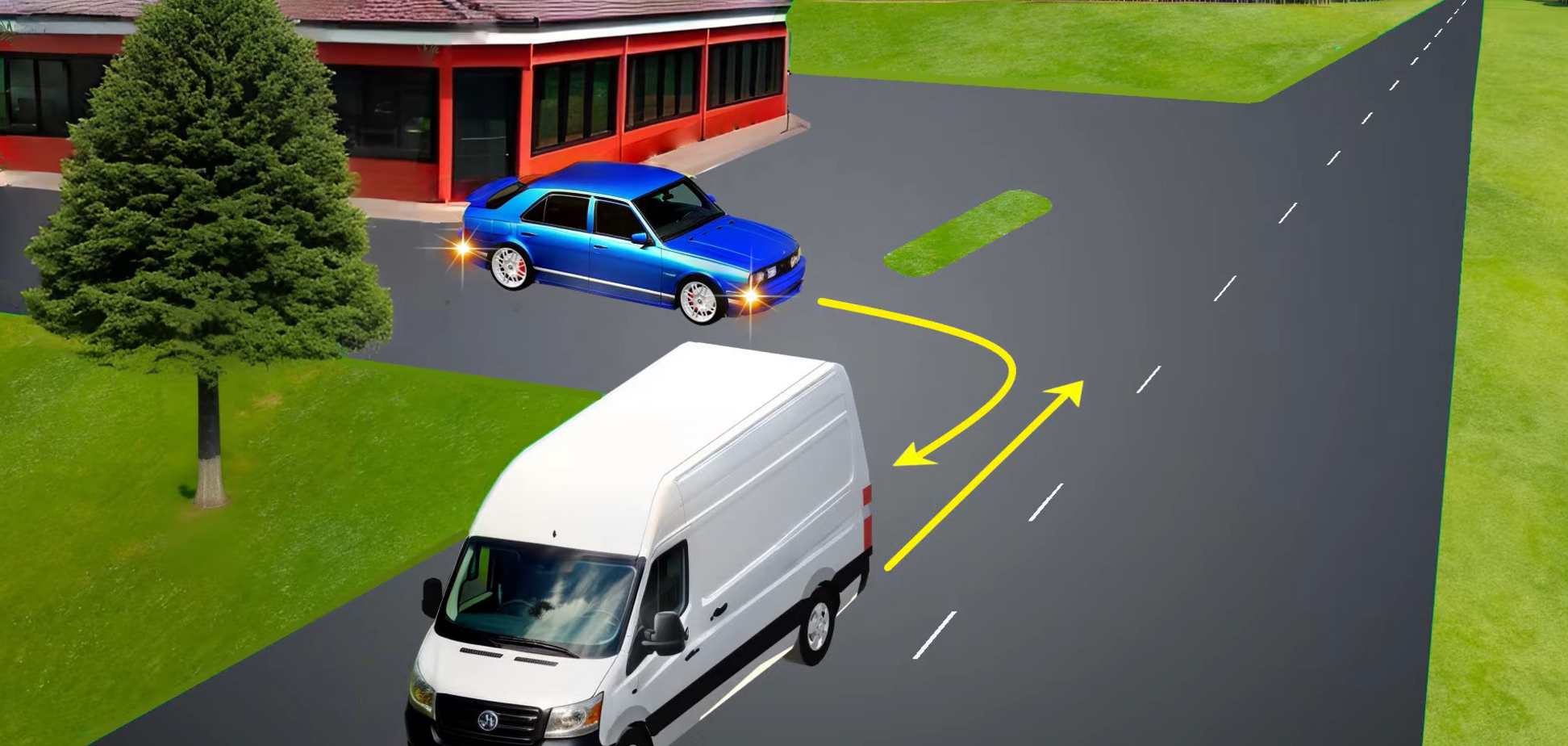 Водитель какого авто должен уступить дорогу? Тест на знание ПДД