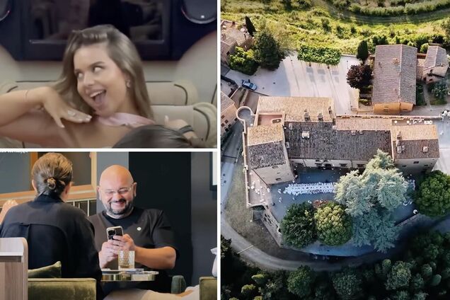 Фото Злочевского, его дочери Анны и замка Castelfalfi