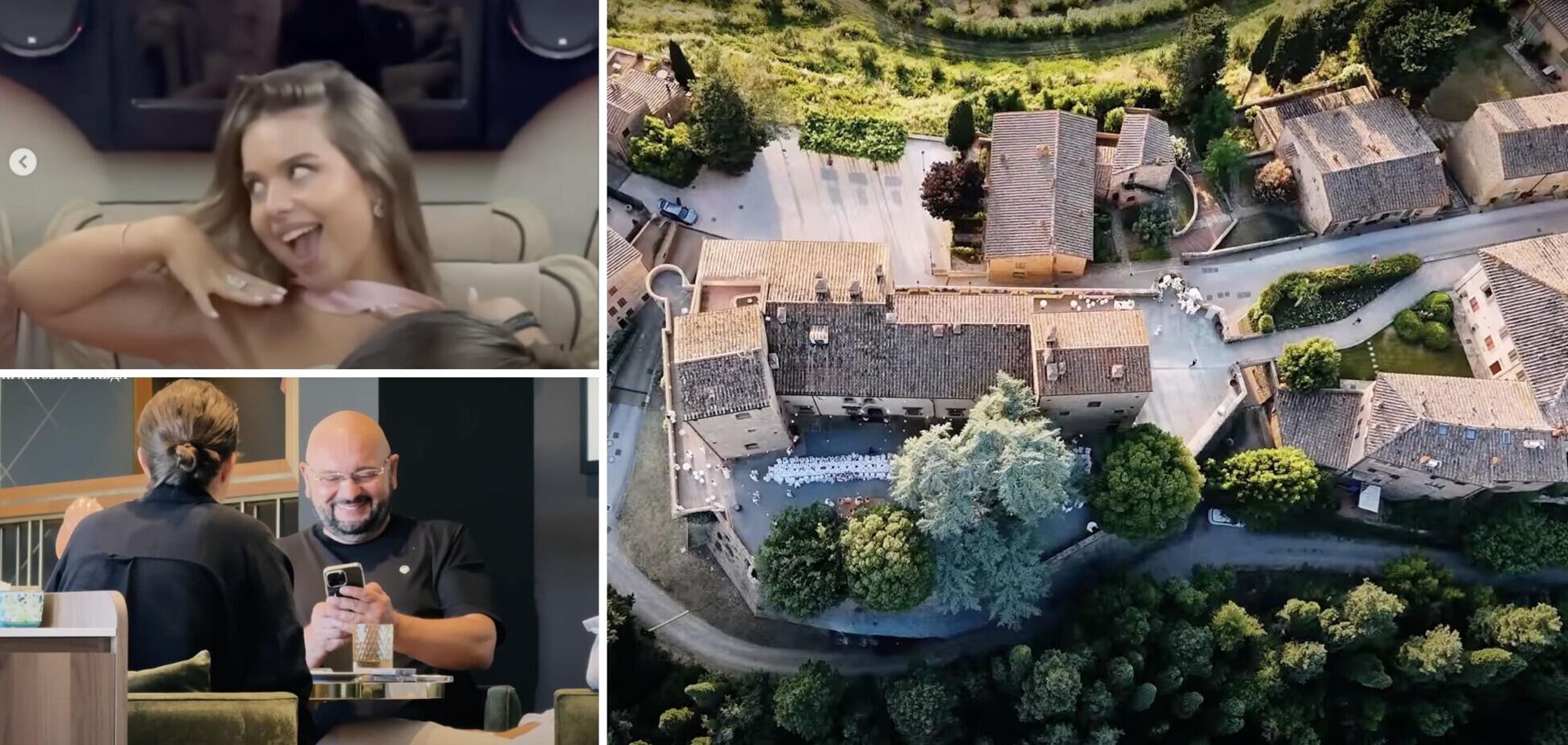 Фото Злочевського, його доньки Анни та замку Castelfalfi