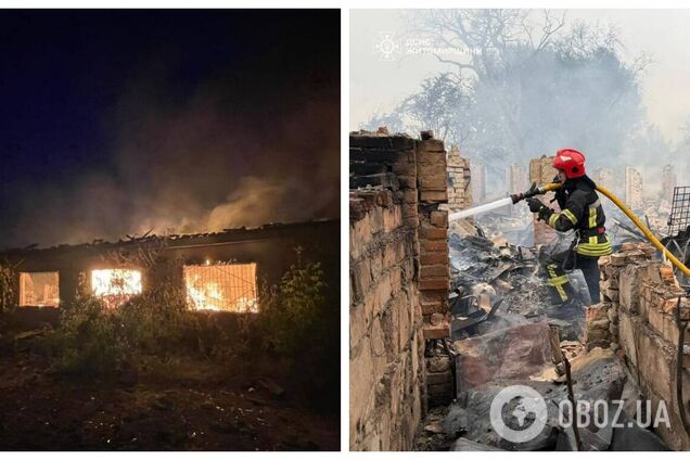 На Житомирщині внаслідок ворожої атаки пошкоджено столярний цех, стались пожежі. Фото