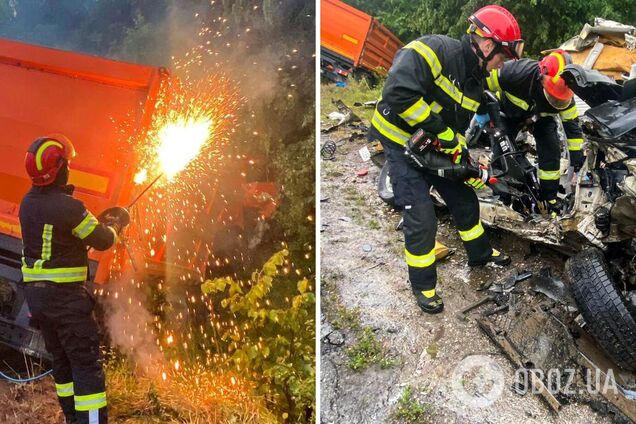 На Тернопільщині легковик влетів у вантажівку: загинули водій і пасажири. Фото
