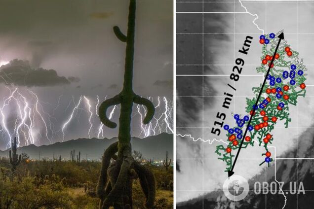 У США вдарила найбільша блискавка в історії: яка її довжина