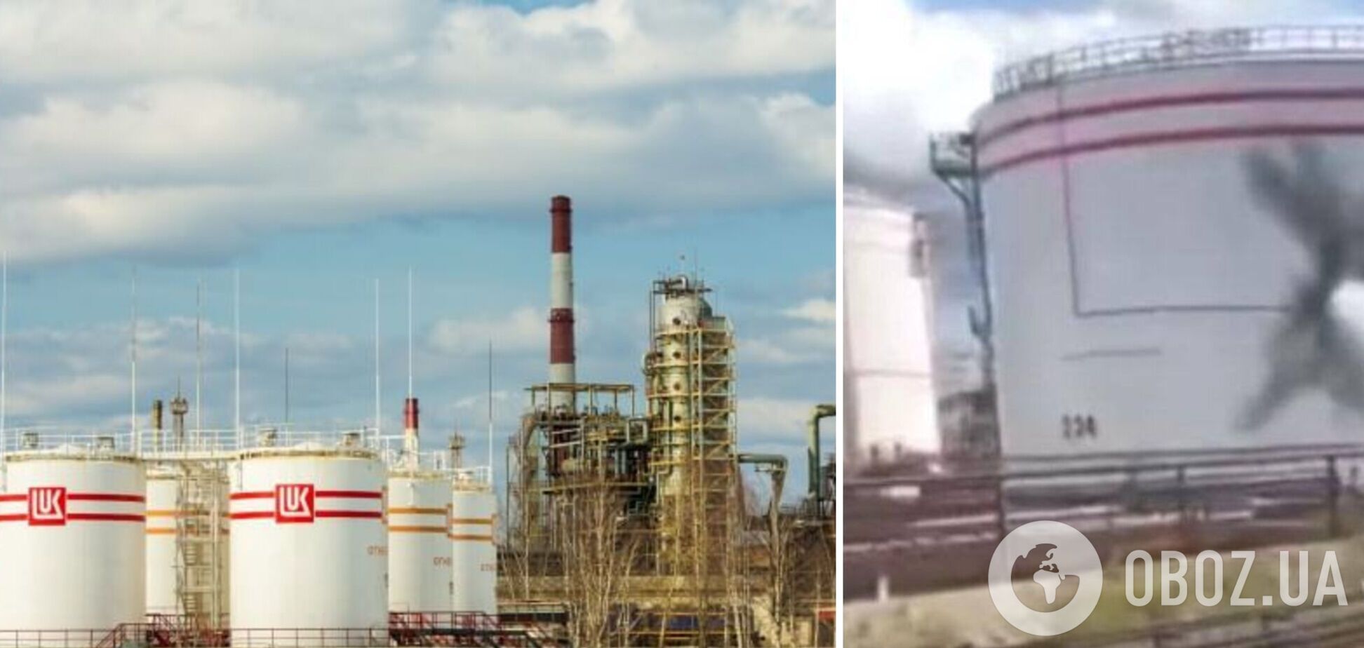 Дроны ГУР атаковали российский НПЗ в 2 тысячах километров от Украины: в цистерне образовалась пробоина. Фото