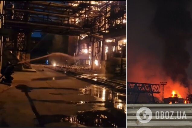 В Ярославле вспыхнул мощный пожар на заводе, который работает на ВПК России. Видео