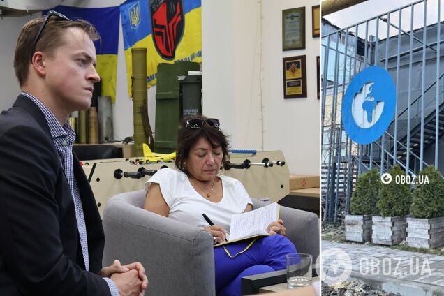 'Не опускаем руки, а работаем на победу': офис OBOZ.UA после российской атаки посетила особенная гостья из Нидерландов. Фото