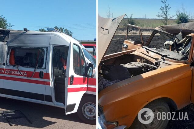 Росіяни атакували карету швидкої і легкові авто на Херсонщині та Донеччині: є загиблі й поранені. Фото
