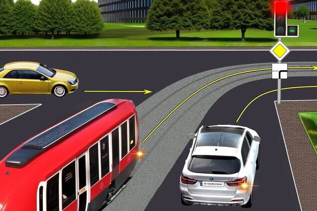 Чи має жовте авто перевагу? Тест на знання ПДР