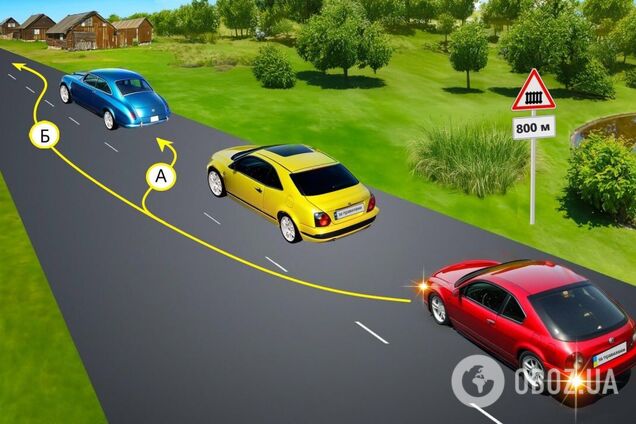 Який варіант обгону дозволено водієві? Завдання з ПДР в Україні