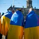 Иллюстрация - участники митинга в поддержку Украины