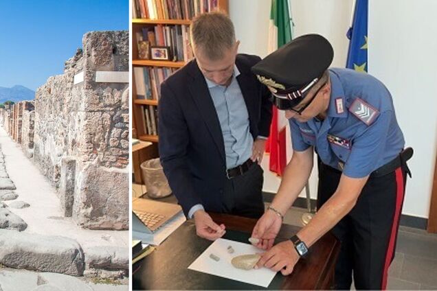 Турист украл камни и кирпичи на выходе из Помпеев: какой штраф ему грозит
