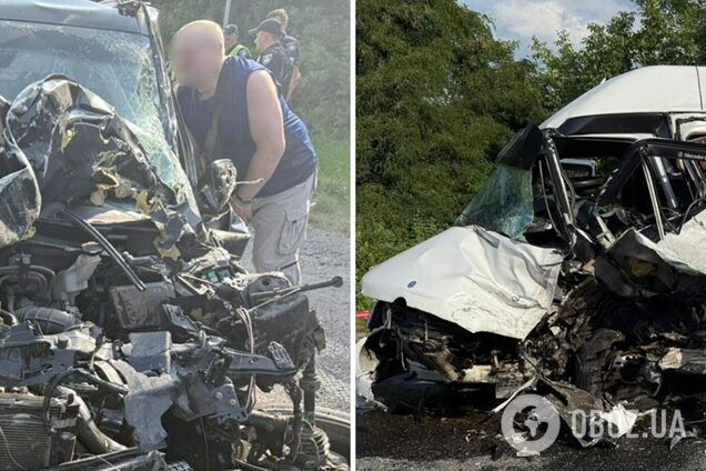 В Хмельницкой области автомобиль влетел в автобус: 16 пострадавших, среди них – двое детей. Фото