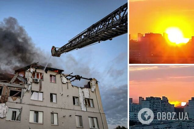 Пять 'Шахедов' заходили с разных сторон: появилось видео момента целенаправленного удара россиян по жилому дому в Харькове