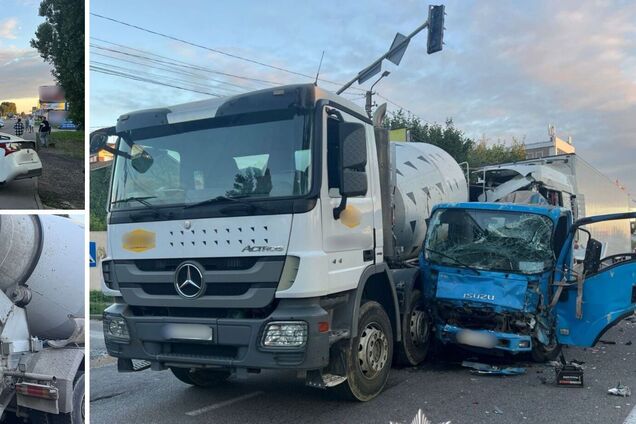 Під Києвом сталась ДТП за участі вантажівки та п’яти легковиків. Подробиці та фото
