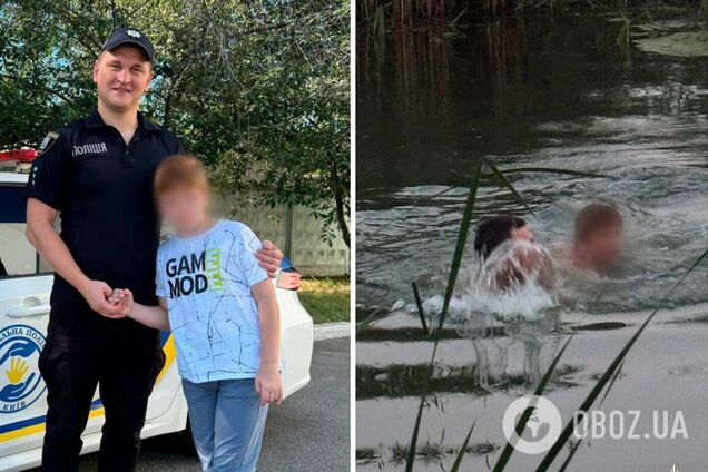 В Киеве полицейские спасли пропавшего 9-летнего мальчика, достав его из водоема. Подробности и фото