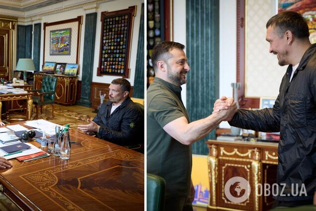 Усик зустрівся із Зеленським та Єрмаком. Фотофакт