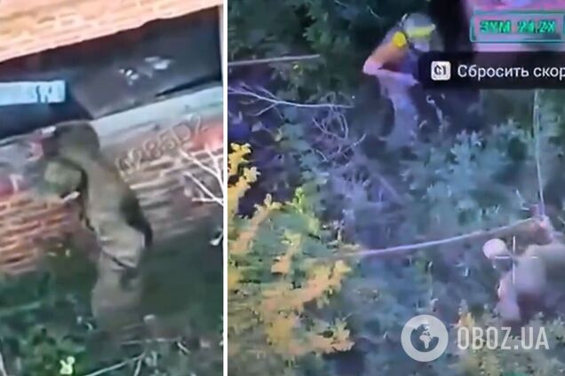 Железная бригада взяла в плен оккупанта с помощью дронов