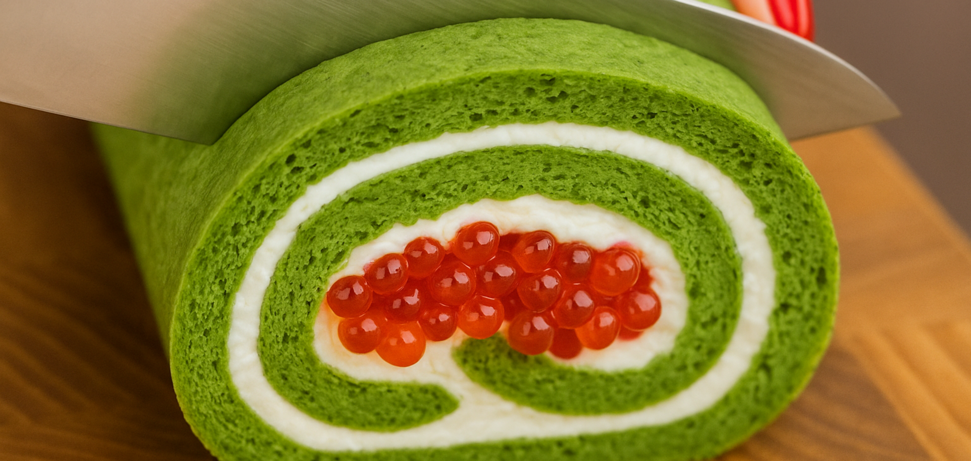 Вкусный шпинатный рулет с икрой и крем-сыром для праздничного стола: делимся простым рецептом