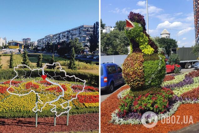 Высадили почти 128 тыс. цветов: ко Дню Независимости Киев расцвел в патриотических красках. Фото