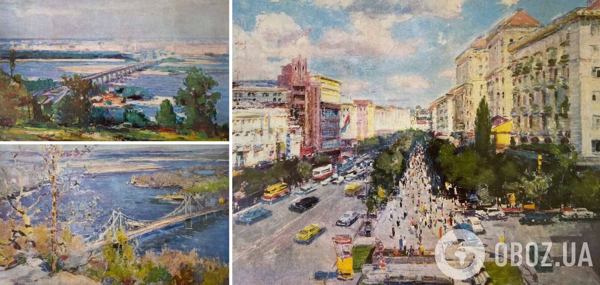 В сети показали, как выглядел Киев в разные годы на картинах известного украинского художника. Фото