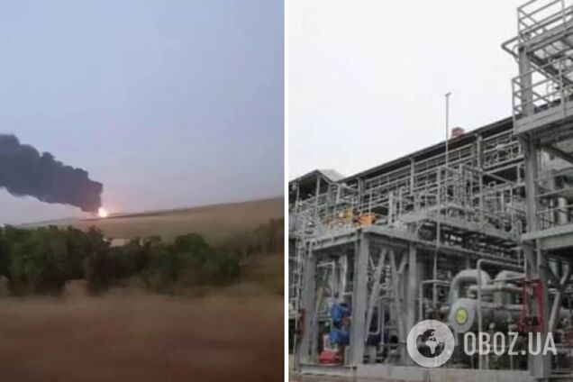 Чорний дим видно здалеку: у російському Новошахтинську досі горить НПЗ, який атакували дрони. Відео