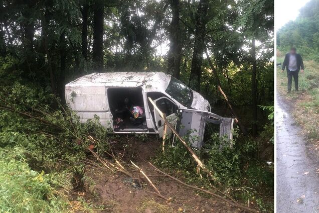 На Житомирщине микроавтобус столкнулся с легковушкой и перевернулся: травмированы девять пассажиров. Фото