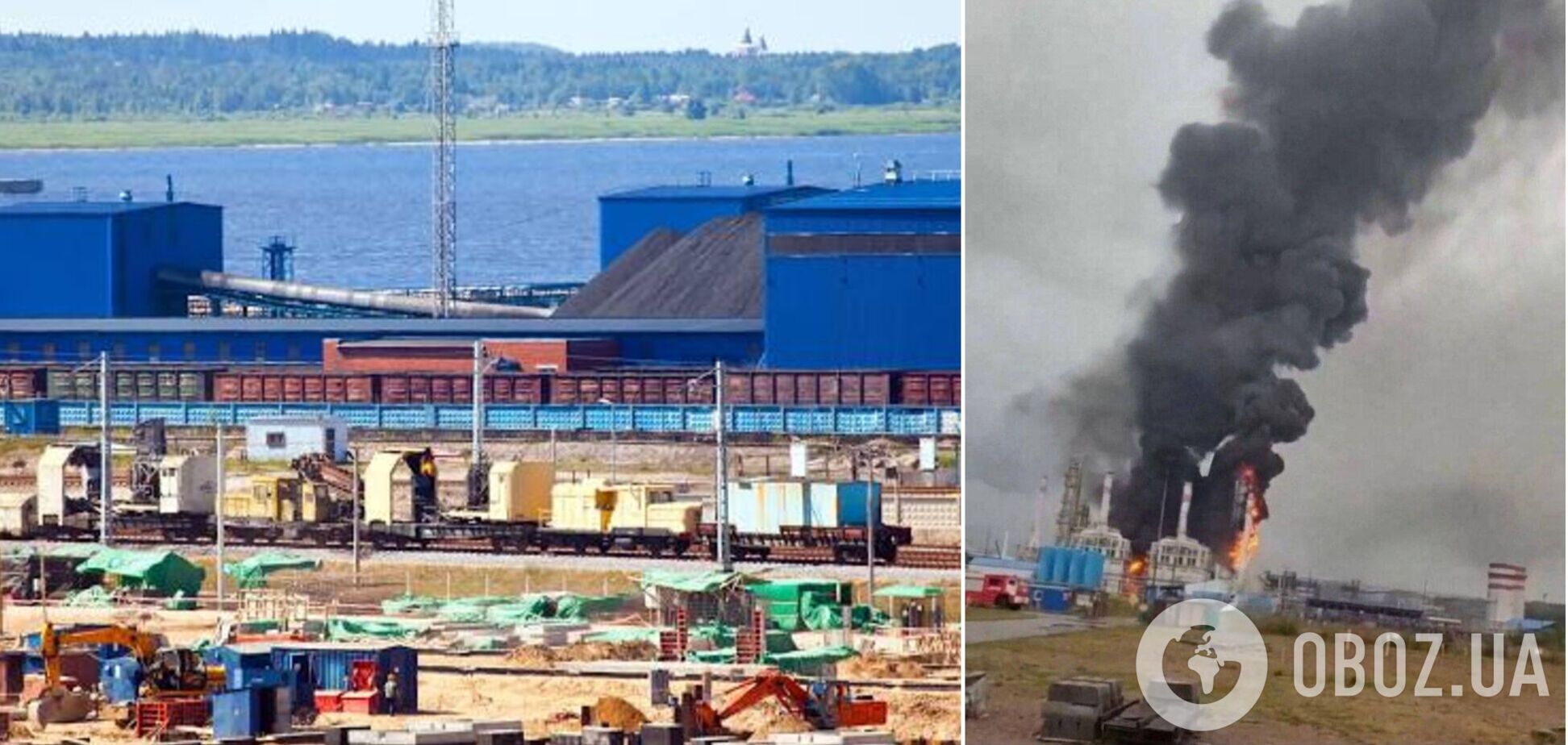 БпЛА атаковали крупнейший морской порт РФ на Балтике Усть-Луга: разгорелся пожар. Видео