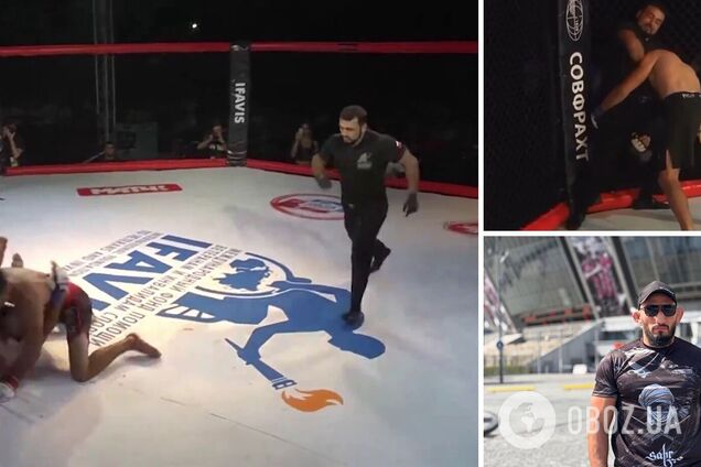 Предателя Украины нокаутировали в Крыму первым же ударом на 5-й секунде боя. Он поднялся, и судье пришлось его душить. Видео собрало 800 000 просмотров