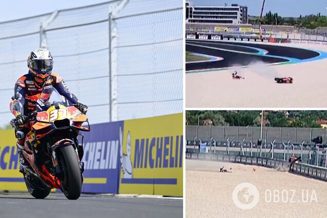 'Найшокуюче відео дня'. Унікальна аварія на MotoGP зібрала 870 000 переглядів за добу