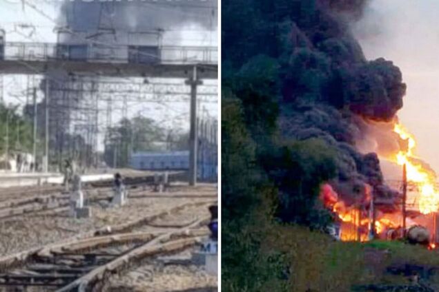 Під ударом була залізниця: в окупованому Криму прогриміли вибухи, піднявся дим. Фото