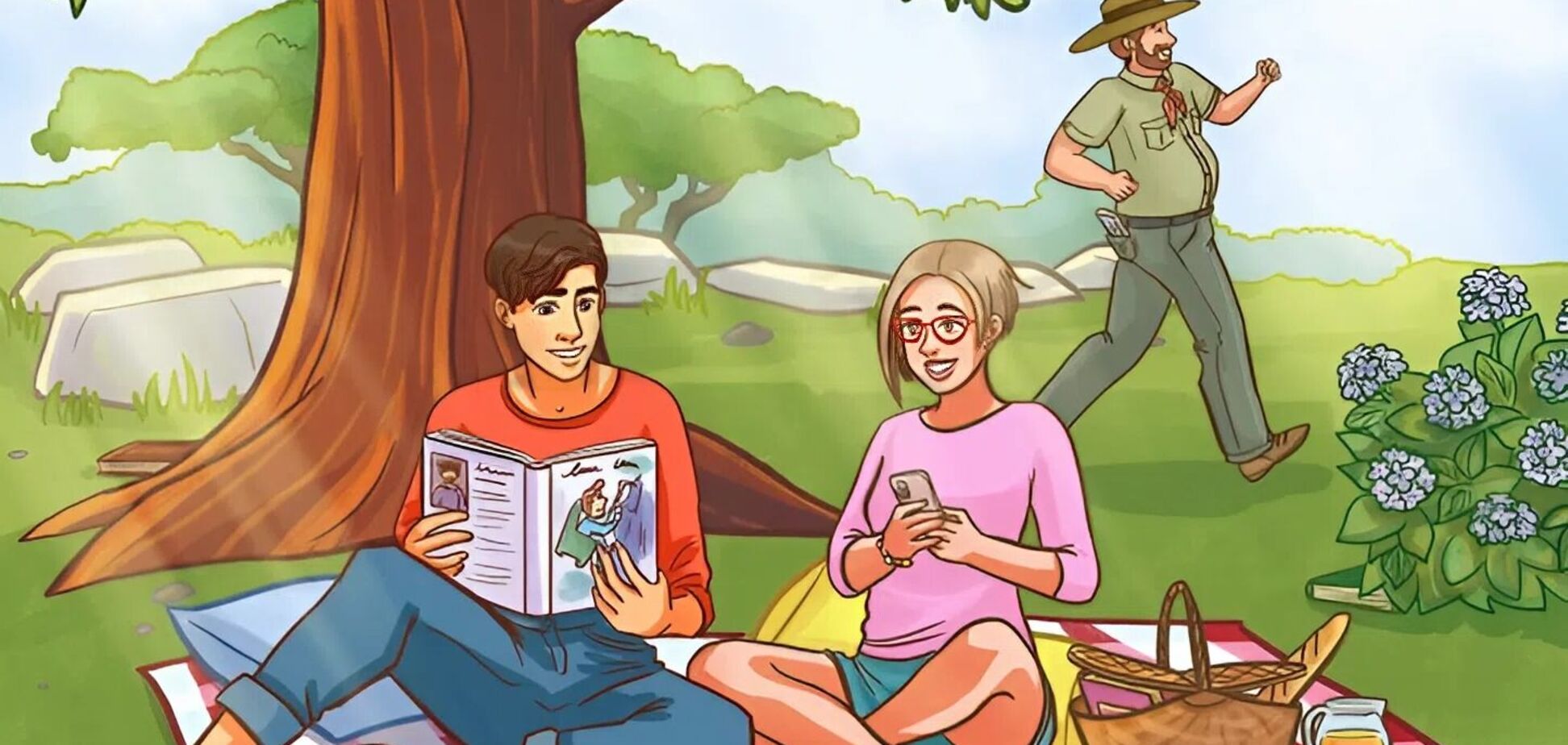 Найдите спрятанные книжки на рисунке: головоломка