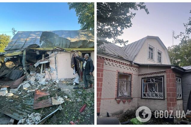 Враг массированно атаковал Киевщину: повреждены дома, есть пострадавший. Фото